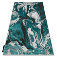 Modern DE LUXE 622 Absztrakció - Structural zöld / antracit 140x190 cm lakástextília