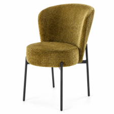  Modern kárpitozott étkezőszék – olívazöld design szék fekete fém lábakkal 80x51x50 cm bútor