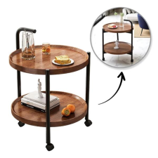 Modern kétszintes, kihúzható dohányzóasztal 50x50x64cm STL22 bútor