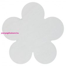  Modern mosható szőnyeg SHAPE 3106 Virág shaggy - elefántcsont plüss, csúszásgátló 80x80 cm lakástextília