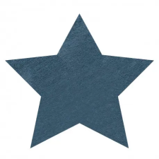  Modern mosószőnyeg SHAPE 3148 Csillag shaggy - kék plüss, csúszásgátló 80x80 cm lakástextília