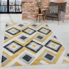  Modern szőnyeg Charlotte 2404 (Mustar-Gray) 200x290cmSárga-Szürke lakástextília