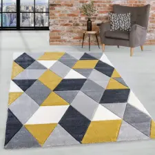  Modern szőnyeg Charlotte 8797 (Yellow-Gray) 60x220cm Sárga-Szürke lakástextília