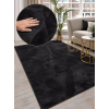  Modern szőnyeg Fox Rabbit Plüss (Black) 80x150cm Fekete