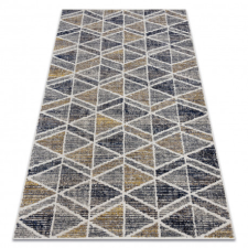 Modern szőnyeg MUNDO D7891 gyémánt, háromszögek 3D szabadtéri szürke / bézs 120x170 cm lakástextília