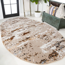  Modern szőnyeg Mykonos 7473 (Grey-Gold) Ovális 120x170cm Szürke-Arany lakástextília