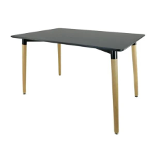 Modern téglalap asztal – 120 x 80 x 74 cm - Fekete bútor