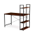ModernHome polcos Íróasztal #sötétbarna-fekete