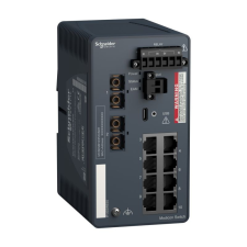  Modicon switch, TCP/IP, menedzselhető, 8TX/2FX, monomódusú, Harsh MCSESM103F2CS0H Schneider villanyszerelés