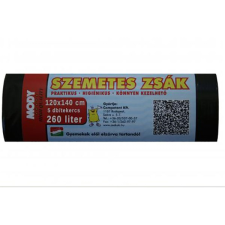 Mody 260l 120x140cm 40 mikr. 5 db/csomag háztartási szemeteszsák tisztító- és takarítószer, higiénia