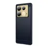 MOFI Infinix Note 40 (X6853)  szilikon telefonvédő (ütésálló, légpárnás sarok, szálcsiszolt, karbon minta) sötétkék