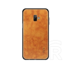 MOFI Samsung Galaxy J6+ tok (szilikon keret, bőr hatású hátlap, barna)