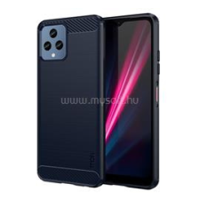MOFI szilikon telefonvédő (ütésállóság, légpárnás sarok, szálcsiszolt, karbon minta) SÖTÉTKÉK (GP-131957) tok és táska