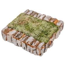  Mohás kéreg alap fehér M5x22x22cm dekorációs kellék