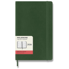 Moleskine 2026 L denní, měkké desky, zelený naptár, kalendárium