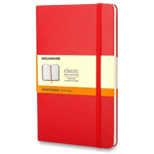 Moleskine L, kemény borító, vonalas, piros füzet