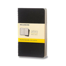 Moleskine S, kockás, fekete - 3 db füzet