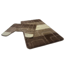 Molly 3214-2 Brown, Barna 2 Részes Fürdőszoba Szőnyeg 50x80 + 50x40cm lakástextília