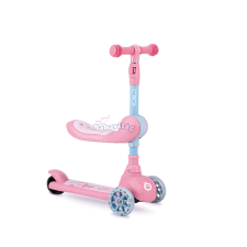 Momi Kiuru 2in1 roller és futóbicikli pink lábbal hajtható járgány