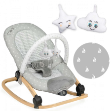 MoMi Lumiwood rezgő-zenélő Pihenőszék - Star #szürke pihenőszék, bébifotel