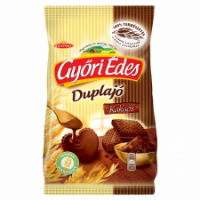 Mondelez Hungária Kft. Győri Édes Duplajó kakaós bevonómasszával talpán mártott, kakaós, omlós keksz 150 g csokoládé és édesség