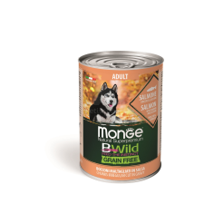  Monge BWild Grain Free Adult kutyakonzerv - lazac sütőtökkel és cukkinivel 400 g kutyaeledel