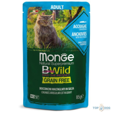 Monge BWild Grain Free Cat 85g Adult Szardella és zöldségek macskaeledel