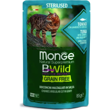 Monge BWild Grain Free Cat Sterilised - Tonhal, Garnéla és zöldségek 85 g macskaeledel
