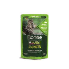  Monge BWild Grain Free Sterilised  nedves macskatáp - vaddisznó zöldségekkel 85 g macskaeledel