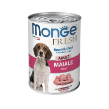 Monge Dog Fresh Chunks in Loaf Adult Kutyakonzerv (Sertés) - 400 g kutyaeledel