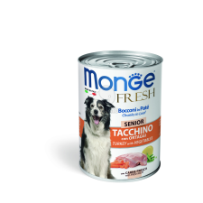 Monge Dog Fresh Senior konzerv - pulyka zöldségekkel 400 g kutyaeledel