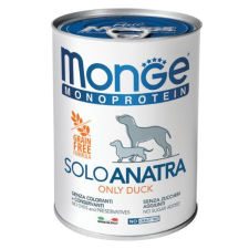 Monge Dog Monoprotein Paté 100% kacsa – 12×400 g kutyaeledel