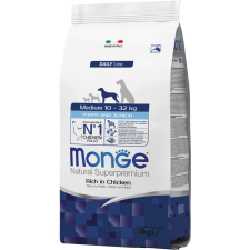 Monge Dog Natural Superpremium Medium Puppy &amp; Junior Száraz Kutyatáp – 3 kg kutyaeledel