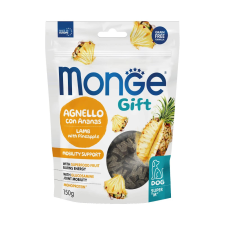 Monge GIFT Mozgástámogató Monoprotein Jutalomfalat Kutyáknak (Bárány és Ananász) - 150 g jutalomfalat kutyáknak