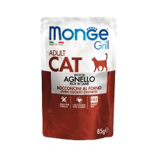 Monge Grill Adult Alutasakos Macskaeledel (Bárány) - 85 g macskaeledel