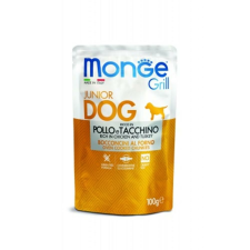 Monge Grill Dog Puppy &amp; Junior - csirke, pulyka 100 g kutyaeledel