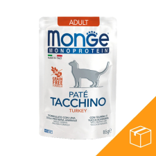 Monge Monoprotein Pate Adult Macskaeledel (Pulyka) - 28x85 g macskaeledel