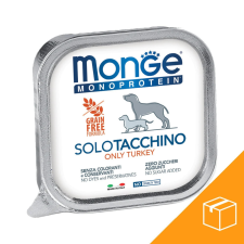 Monge Monoprotein Pate Alutálcás Kutyaeledel (100% Pulyka) - 24x150 g kutyaeledel