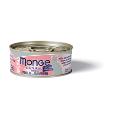  Monge Natural macskakonzerv - tonhal, csirke és garnélarák 80 g macskaeledel