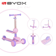 Moni Evo scooter, roller ráülős, átalakítható 2in1 pink roller