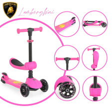 Moni Lamborghini 2in1 ráülős roller pink roller