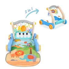 Moni Music walker 2in1 járássegítő+játszószőnyeg kék tili toli