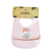 Moni Rooibos szilikon előke pink zsiráf előke