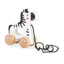 Moni Tooky Toys Húzható fa játék - Fehér - Zebra tili toli