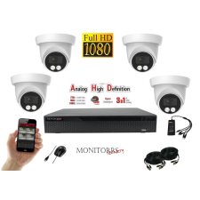  Monitorrs Security - AHD dóm kamerarendszer 4 kamerával 2 Mpix - 6196K4 megfigyelő kamera