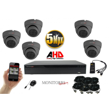 Monitorrs Security - AHD Dóm kamerarendszer 5 kamerával 5 Mpix - 6044K5 megfigyelő kamera