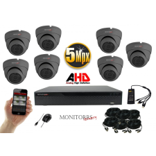 Monitorrs Security - AHD Dóm kamerarendszer 7 kamerával 5 Mpix - 6044K7 megfigyelő kamera