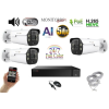  Monitorrs Security - AI IP Aktív kamerarendszer 3 kamerával 5 mpix WTube - 6079K3