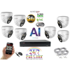  Monitorrs Security - AI IP Full Color Dóm kamerarendszer 7 kamerával 5 Mpix Wd - 6022K7