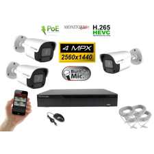 Monitorrs Security - IP kamerarendszer 3 kamerával 4 Mpix - 6024K3 megfigyelő kamera